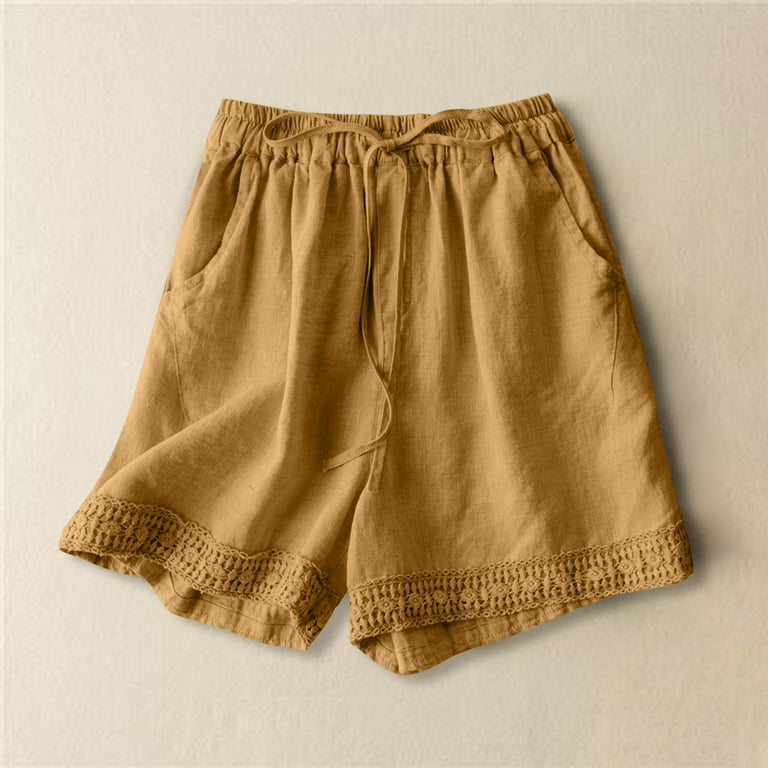 Dealovy Shorts for Women Wide Leg Summer Casual Comfy Lace Crochet