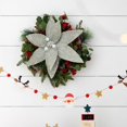 thumbnail image 4 of Christmas Glitter Flowers, Artificial Poinsettia Flower Ornament, Shining Christmas Tree Decorations, Holiday Floral Decor for Wreath Garland Wedding Party Xmas Home Decoration,Light Gray, 4 of 7