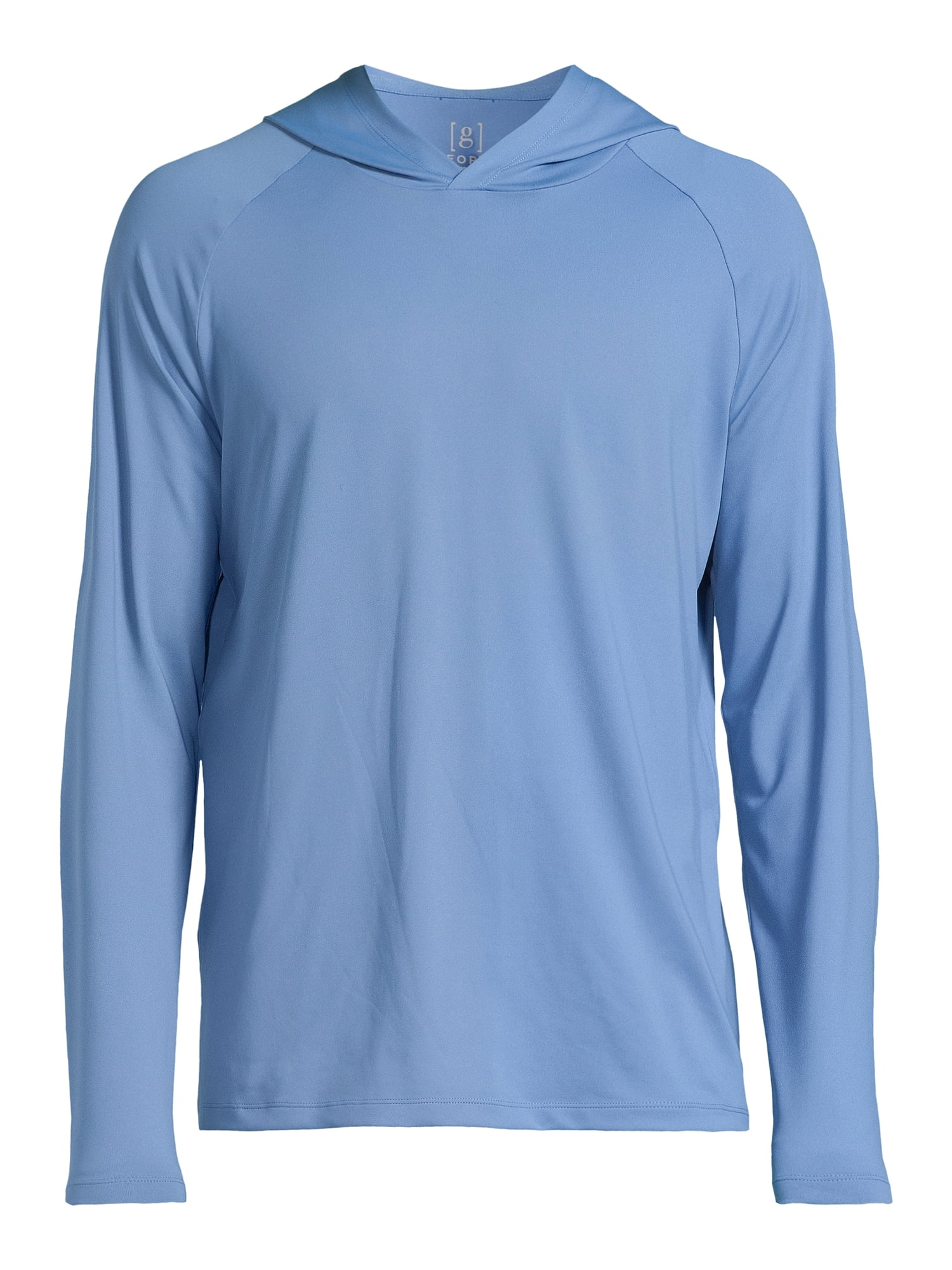 George Men’s & Big Men's Hooded Long Sleeve Sun Shirt with UPF50+, Sizes S-3XL