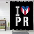 thumbnail image 2 of Shower Curtain Puerto Rico Flag Shower Curtains for Bathroom Decor Star Striped Heart I Love P R Shower Curtain Sets with Hooks Waterproof Fabric Bath Curtain Small Stall 36" X 72", 2 of 5