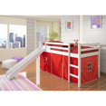 thumbnail image 2 of Donco Kids Twin Loft Tent Bed with Slide - White, 2 of 2