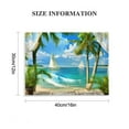 thumbnail image 3 of Shiartex Palm Trees Sailboat Beach Canvas Wall Art Print Home Decor Living Room Bedroom Office Wall Decor 16x12in, 3 of 6