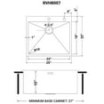 thumbnail image 2 of Ruvati 25-in Drop-in Topmount 16 Gauge Rounded Corners Kitchen Sink Single Bowl, 2 of 8