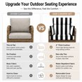 thumbnail image 3 of DTTRA High Back Patio Chair Cushion Set with 2 Arm Pillows, 48 x 24 x 4 in, Black White Stripes, 3 of 7