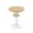 Beige, variant on VECELO Pub Table Round Bar Height With Wine Rack Metal Base MDF Top, 36.2-Inch Height,Dark Black
