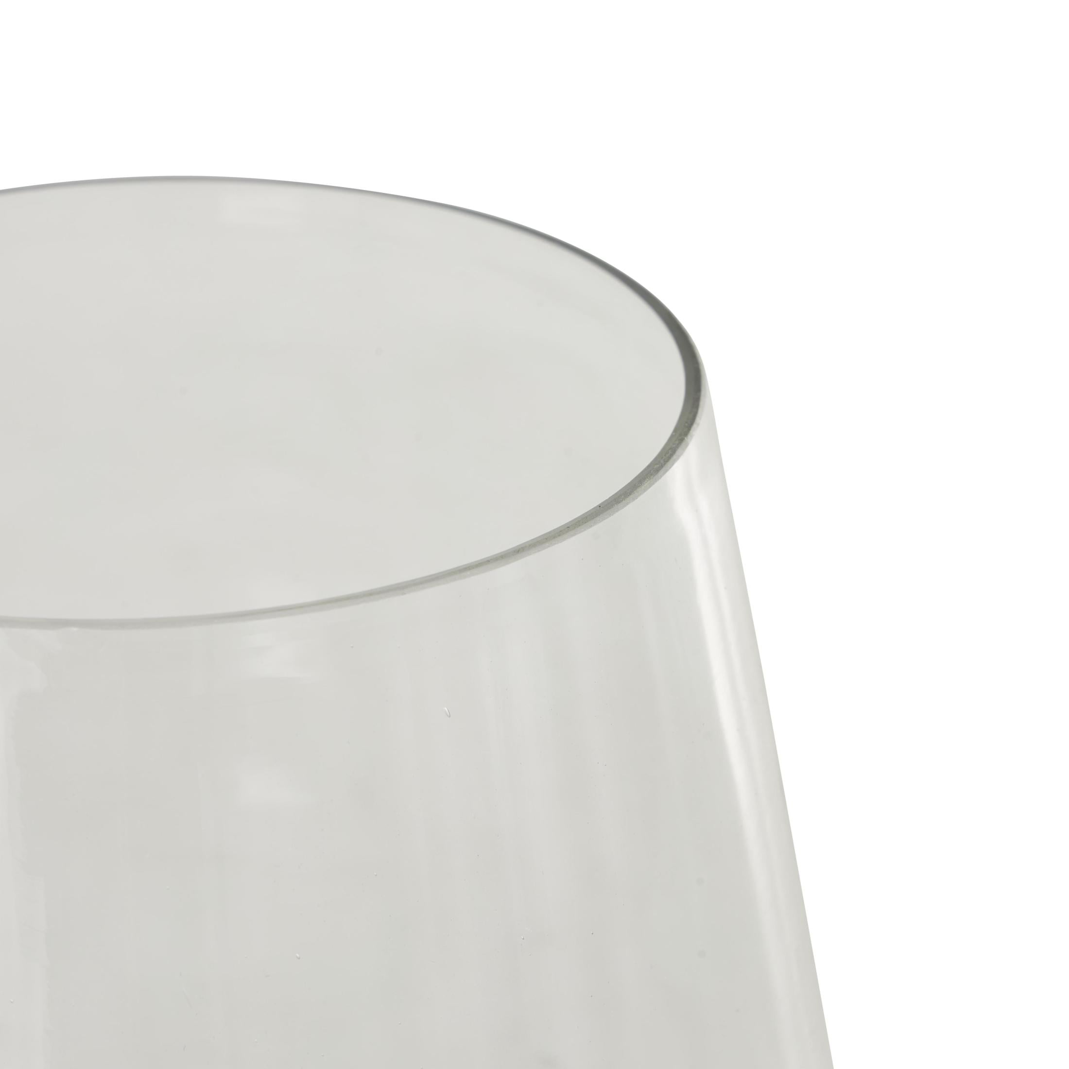 DecMode 9" Wide Cone Shaped Glass Vase