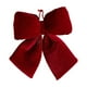 thumbnail image 2 of Adorno navideño de terciopelo rojo de gran tamaño con lazo | 30 x 29 cm | Decoración grande para árbol de Navidad | Colgante para bodas y fiestas, 2 of 6