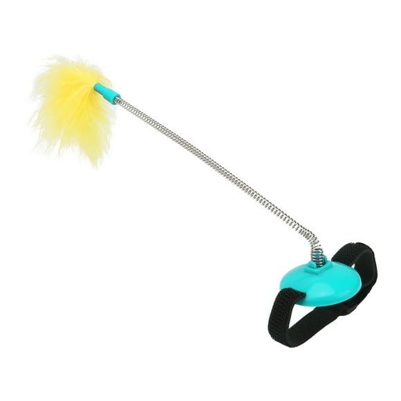 Collar Cat Teaser, Toys With Self Excited Feather Neck Interactive TeaserDark Blue