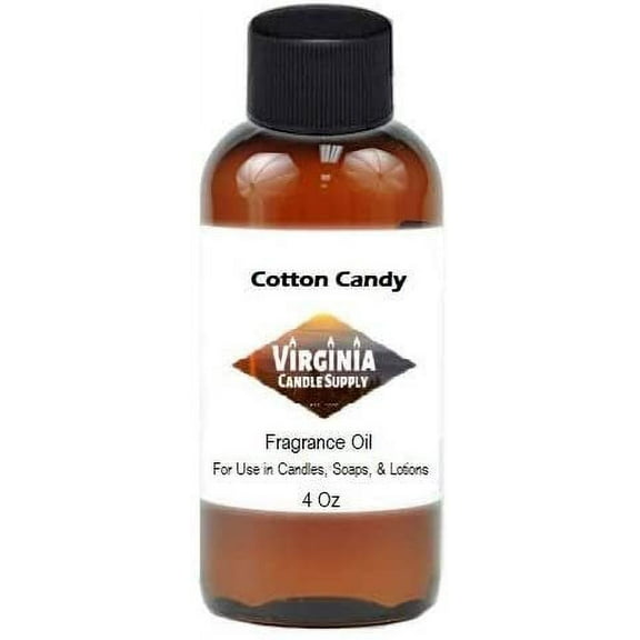 COTTON CANDY FRAGRANCE OIL -4 OZ - FOR CANDLE & SOAP MAKING BY VIRGINIA CANDLE SUPPLY - FREE S&H IN USA