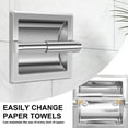 thumbnail image 5 of Dznils Stainless Steel Recessed Toilet Paper Holder Wall Mounted, Silver, 5 of 12