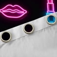 thumbnail image 4 of Feelyou Lipstick Curtains Pack of 2 (42x84 Each), Black Pink Curtains Blackout, 4 of 6