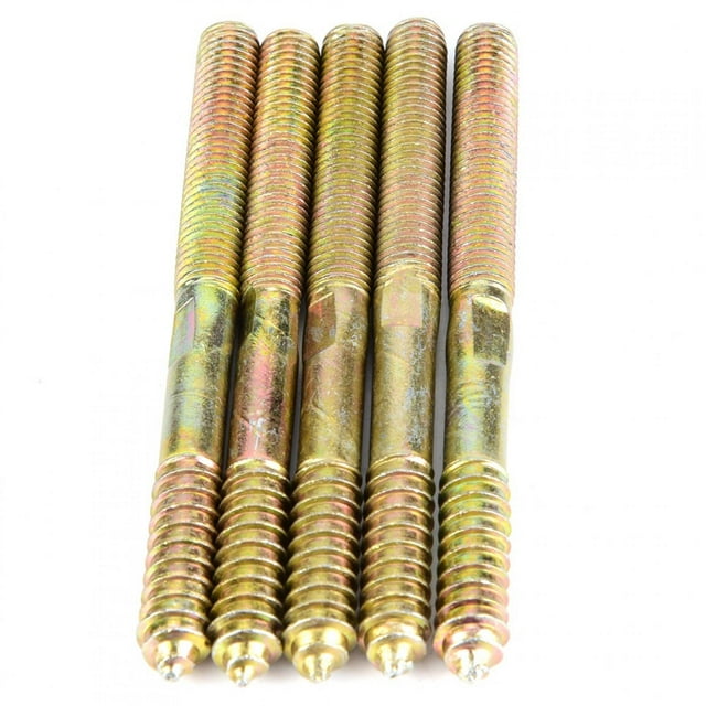 TOPINCN 5pcs/10pcs Double Ended Wood Screws Furniture Leg Stud Connector Screw