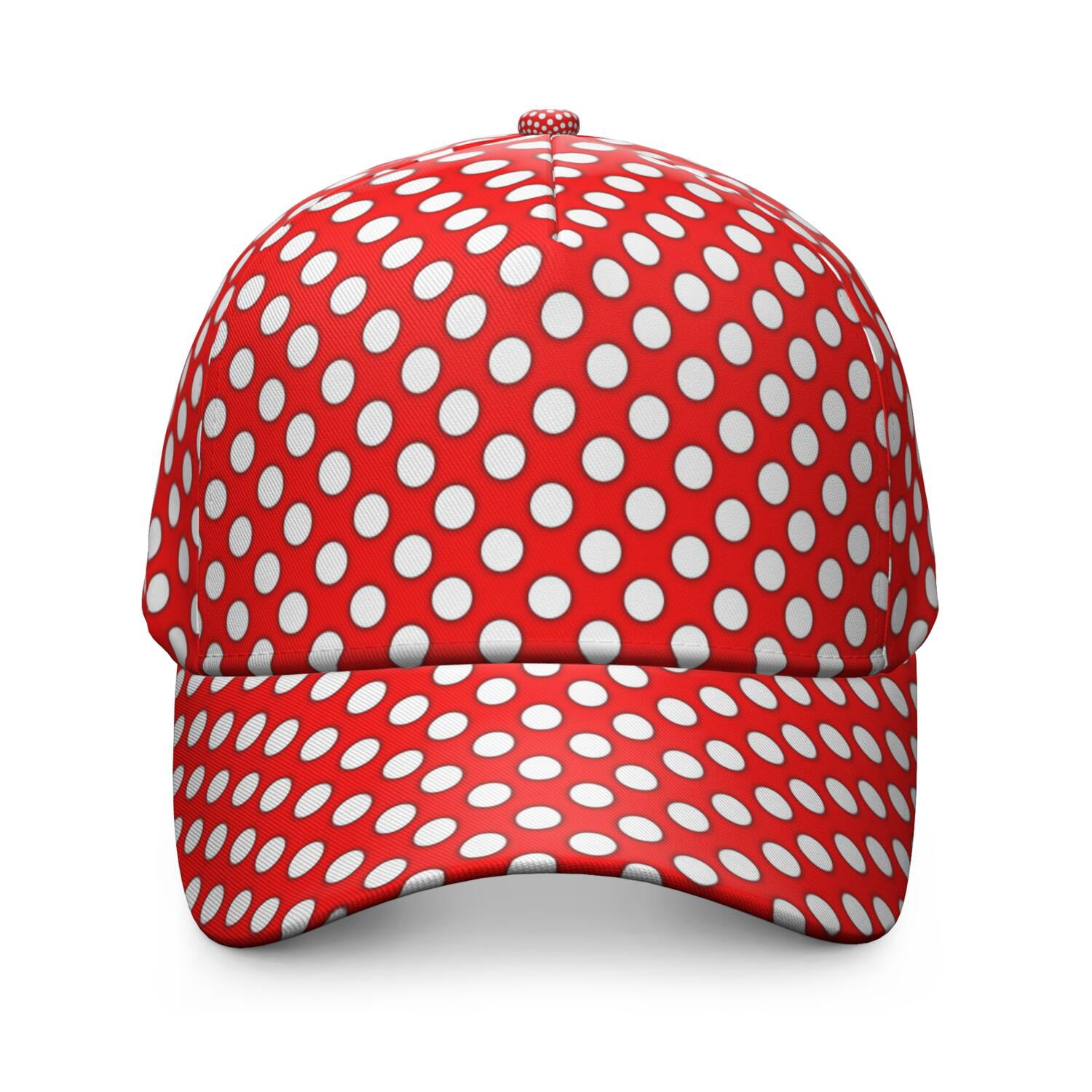 Vintage Polka Dot Adjustable Baseball Cap, Comfortable Fit 
