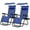 Blue, variant on MoNiBloom Zero Gravity Chair Set of 2 with Canopy Shade, Patio Folding Anti Gravity Recliner, Foldable Outdoor Lounger with Cup Holder Tray for Beach Camping, Grey