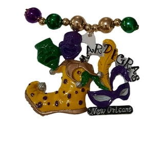 Football Helmet Dome Necklace Mardi Gras Beads Bead