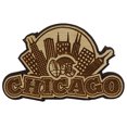 thumbnail image 2 of Chicago Wood Engraved Wooden Fridge Magnet Souvenir Gift, 2 of 4
