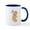 White/Navy Inside, variant on CafePress - Easter Bunny Mugs - 11 oz Ceramic Mug - Novelty Coffee Tea Cup