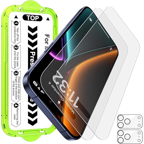 wonima11 Esanik 2+2 Pack for iPhone 17 Pro Max Matte Glass Screen Protector Auto-alignment Anti-Glare & Anti-Fingerprint,Anti-Reflection,Bubble Free, Smooth as Silk, 9H Glass Screen Cover