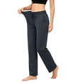 thumbnail image 4 of SuTry Womens Straight Leg Jogger Pants Drawstring Elastic Waist Side Pockets Stretch Knit Fabric Yoga Workout Daily Casual Wear Trousers, 4 of 9
