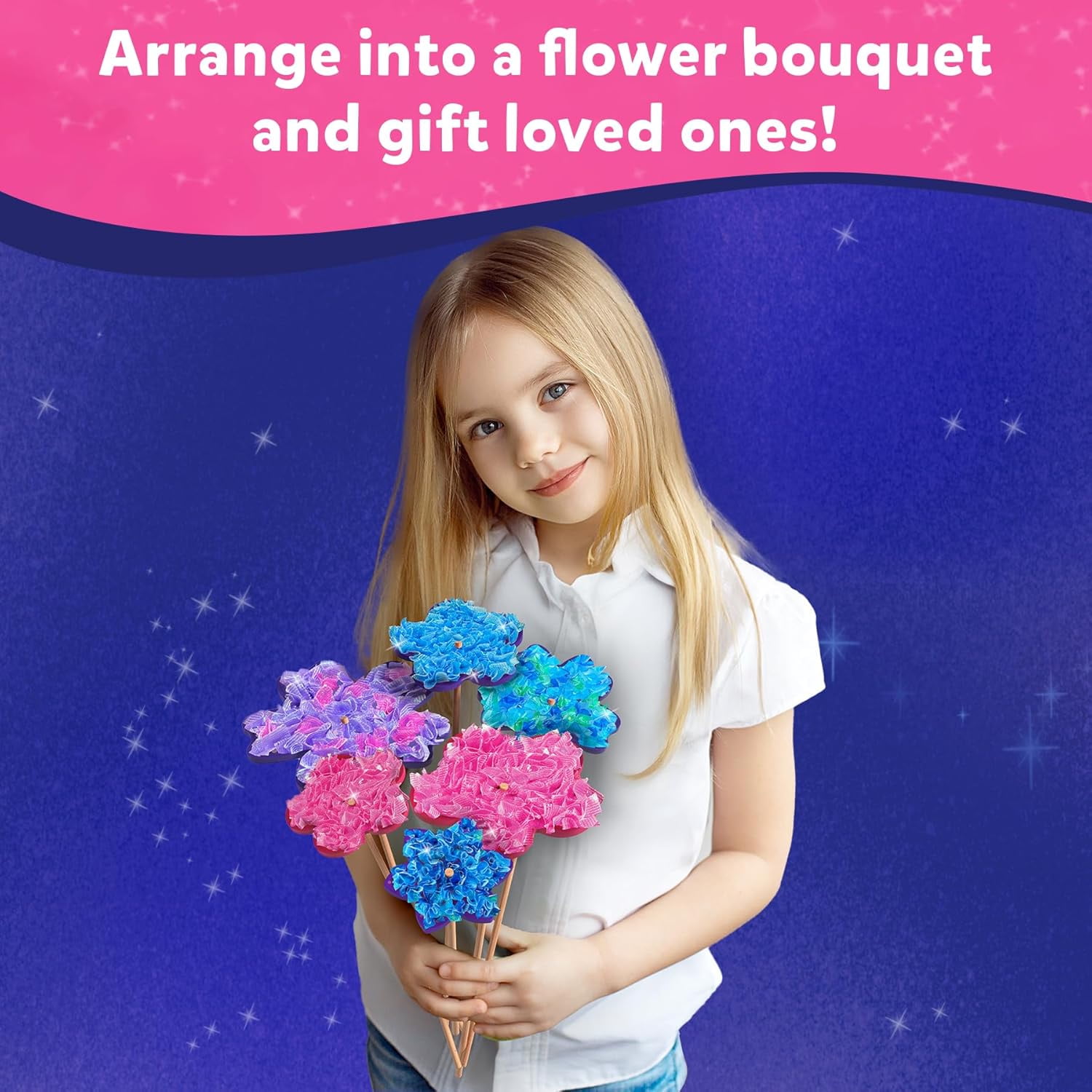 Skillmatics Poke-in Art - Flower Bouquet, Mess-Free Creative Activity, DIY Craft Kits,  Gifts for Girls & Boys Ages 4 and up