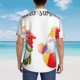 thumbnail image 4 of Fotbe Summer Gnome Camisa Hawaiana para Hombre Unisex – Camisa Casual de Verano con Botones de Manga Corta de Algodón y Lino,Small, 4 of 7