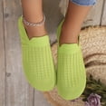 thumbnail image 5 of IEMIEMIEM Women's Mesh Flats Shoes Breathable Non Slip Slip on Knit Shoes Casual Dressy Flats Comfortable Walking Shoes Light Green 8 Wide, 5 of 8