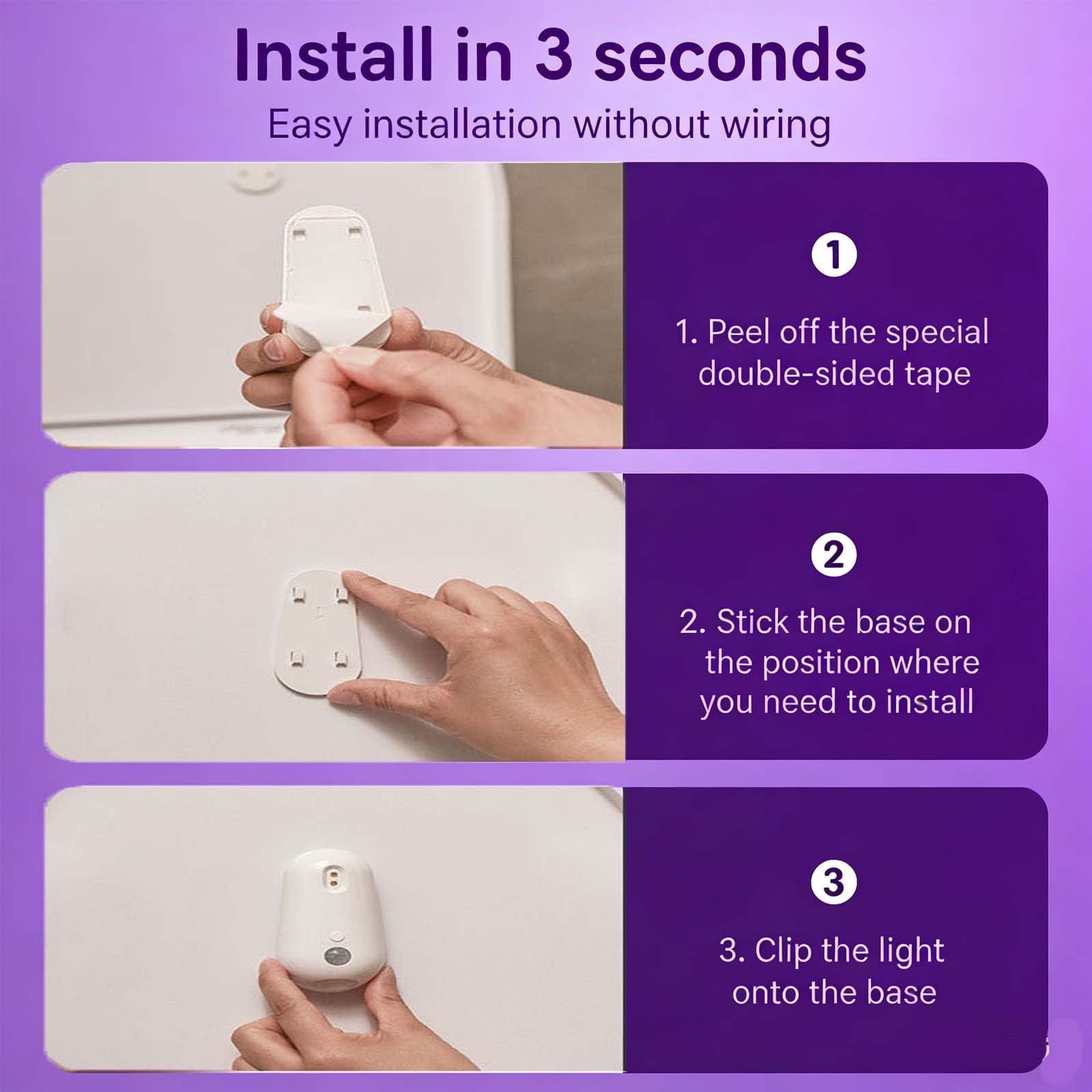 UV Toilet Light – Motion-Activated, Rechargeable with Night Light, Adhesive-Mounted for Bathroom