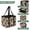 Brownish Red and Black, variant on Collapsible Car Trunk Organizer with Handles 600D Oxford for Car Kitchen and Home Storage, Blue and White Checkered 13× 10.2×10.8inch