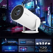 BUTOMKY HY300PRO Portable Mini Projector, WiFi 6 & Bluetooth 5.0, 4K Supported with Auto Keystone & 180° Rotation, Home & Outdoor Movie Theater Projector
