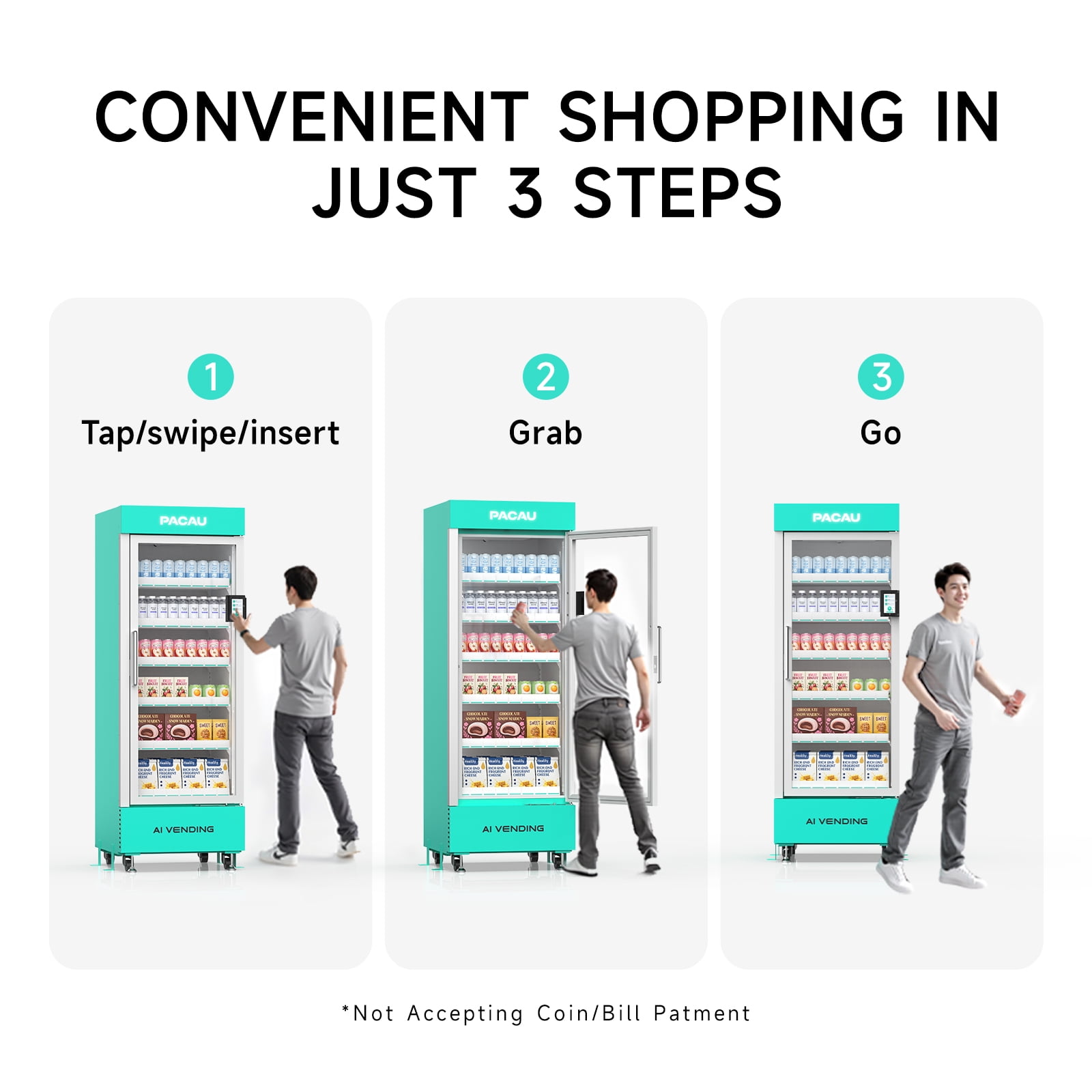 Smart Vending Machine for Sale, Commercial Snack and Drink Combo Vending Machine, Refrigerated Automatic Vending Machine with Credit Card & NFC Payment for Office, Apartment, Gym