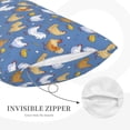 thumbnail image 3 of Zufioo Chicken Family Print Double-sided Plush Pillow Cover,Decorative Pillow Protector without Pillow Core, Suitable for Sofa, Bedroom, Car-14"x20", 3 of 6