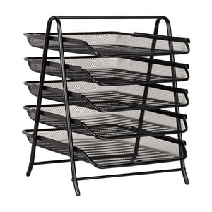 Mind Reader 5-Tier Mesh Paper Tray Organizer