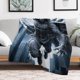 thumbnail image 5 of Manta Moon Knight de tela de superficie vertical súper suave de varios tamaños, acogedora y cálida, adecuada para cama, sofá, campamento, viajes, para todas las estaciones, liviana y compacta de 40 x, 5 of 8