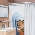 thumbnail image 1 of Cortina de Baño Impermeable Grande con Diseño de Gato Ducha Blanca Juana Gallo, 1 of 7