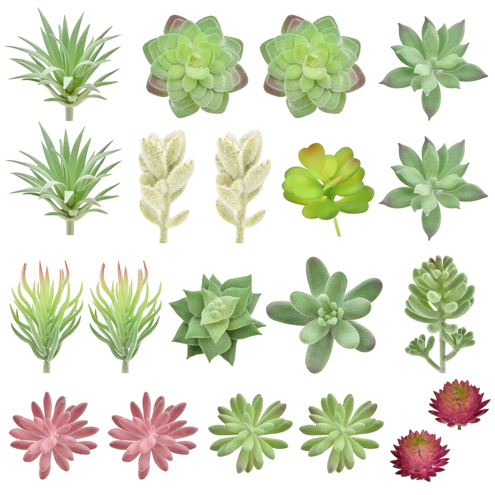Thatswut - 20 Pack Bulk Large Assorted Realistic Artificial Faux Succulents Aloe Plants Realistic Fake Succulent Plants