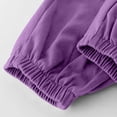 thumbnail image 5 of CPNG Girls Casual Baggy Cargo Pants Teen Girls Multi-Pocket Straight Wide Leg Athletic Pants Loose Elastic Waist Cargo Trousers(Purple,7-8 Years), 5 of 8