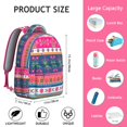 thumbnail image 3 of Rustic Artistic Natural Floral School Backpack, Durable and Scratch-Resistant, Adjustable Shoulder Straps with Earthy Bohemian Style and Vintage Fashion Pattern for Student, 3 of 6