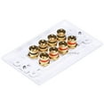 thumbnail image 2 of Monoprice High Quality Banana Binding Post Two-Piece Inset Wall Plate For 4 Speakers - Coupler Type, 2 of 4