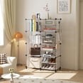 thumbnail image 2 of Closet Organizer 8 Cube Storage Shelves Portable Closet Clothes Organizers and Storage Stackable Cubby Shelving for Closet Bedroom Living Room Translucent, 2 of 8