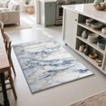 thumbnail image 2 of Cydiria Modern Abstract Marble Faux Wool Area Rug, 2' x 3', Blue, 2 of 10