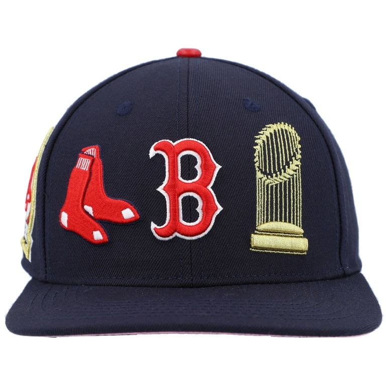 Boston - OSFA City Red Snapback Standard Navy Double Undervisor Pro Men\'s Pink Sox Hat