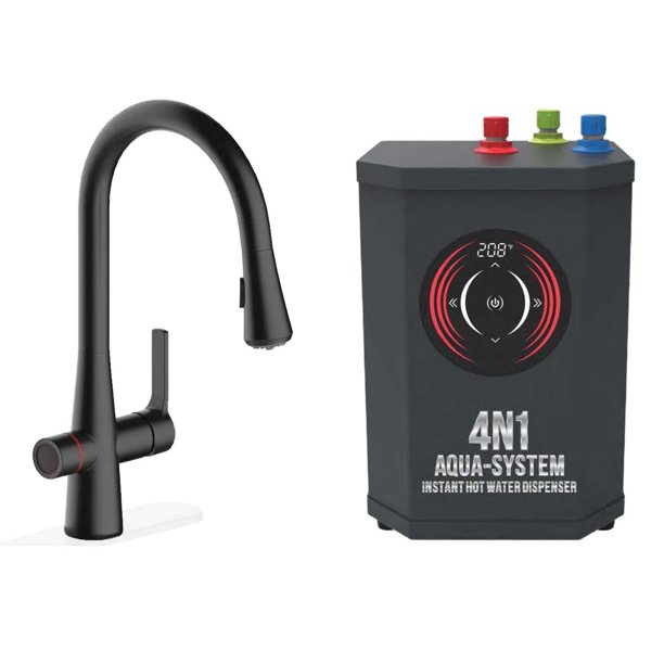 AquaNuTech AquaNuTech 4N1 Aqua System Faucet with Digital Hot Water