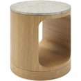 thumbnail image 2 of Mark&Day End Table - Jaremy Modern Beige/Brown Round End Tables for Living Room, Bedroom Night Stand Side Tables - Office & Home Decor Furniture (22" H x 20" W x 20" D), 2 of 4