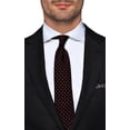 thumbnail image 3 of Mens Ticket Pocket 2-piece Black Cotton Modern Fit Suit, 3 of 7