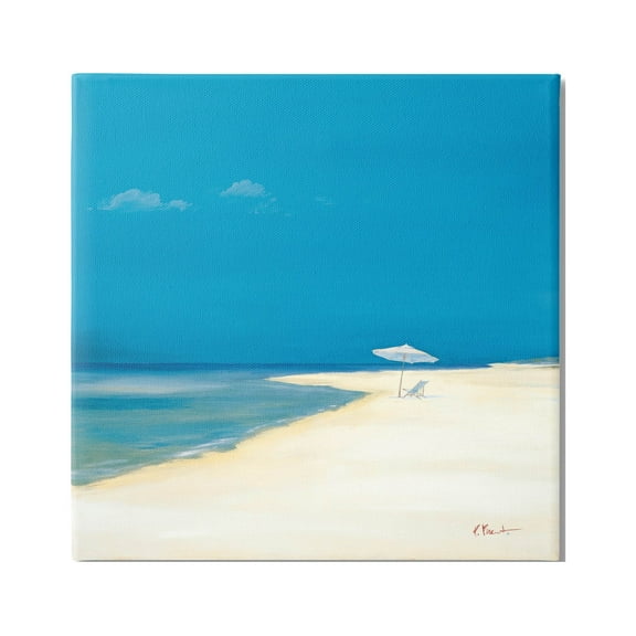 Stupell Industries Beach Shoreline Summer Landscape Painting Gallery Wrapped Canvas Print Wall Art, Design by Paul Brent