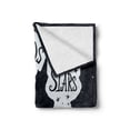 thumbnail image 2 of Dog Soft Flannel Fleece Blanket, Friends are Like Stars Words with Silhouette of Pets on a Space Themed Backdrop, Cozy Plush for Indoor and Outdoor Use, 60" x 80", Indigo and White, by Ambesonne, 2 of 6