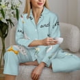 thumbnail image 6 of Xecao funny goose Print Women Pajamas Set Soft Sleepwear Pjs long Sleeve Button Down Nightwear with Long Pants-Small, 6 of 7
