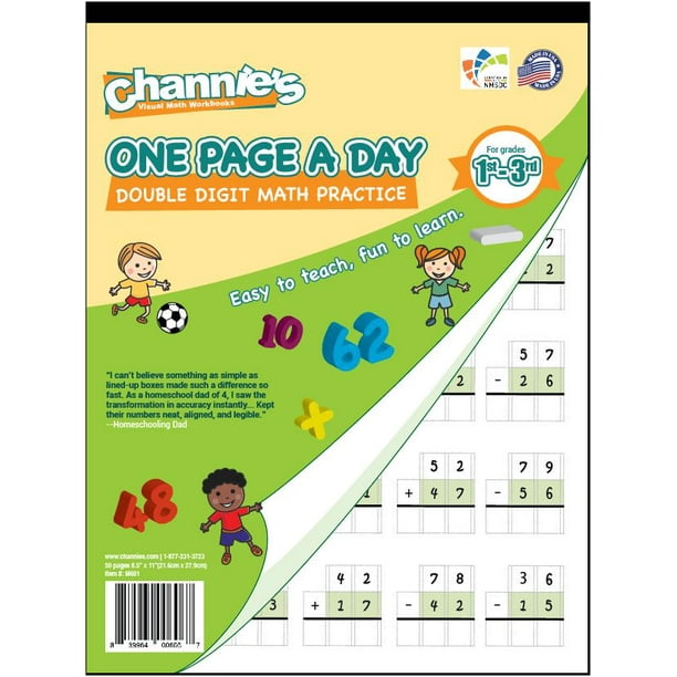 channie-s-one-page-a-day-double-digit-math-pratice-1st-3rd-walmart