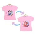 thumbnail image 2 of Camiseta de verano de Disney para niña, disfraz de 1 pieza de lentejuelas que cambian gráficos, Blancanieves, Ariel, sirena, algodón, informal para niños, Kids7T Gao Jinjia LED, 2 of 2
