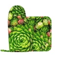 thumbnail image 2 of Honeii Cactus And Succulents patten Oven Mitts and Pot Holders Sets, Baker Oven Mitts, Mittens for Kitchen Decor, Baking Lover over Gloves Gifts, 2 of 7